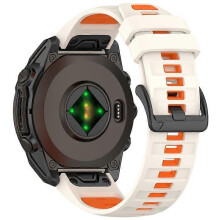 (Orange) Compatible For Garmin Fenix 8 51mm / Enduro 3 / Fenix 7X Watch Band 26mm Quick Release Silicone Wrist Strap