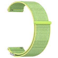 (Light Yellow, Multicolor) For Garmin Venu X1 Wrist Strap Magic Tape Nylon Loop Watch Band with Metal Ring