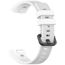 (White, Multicolor) For Huawei Band 4 Pro TER-B29S 3 Pro Replacement Strap Adjustable Silicone Watch Band (Free Size) -