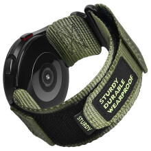 (Green) Nylon Canvas Watch Strap 22mm