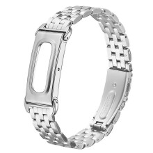 Compatible for Google Fitbit Air Metal Watch Band Stainless Steel Five-Bead Slim Strap