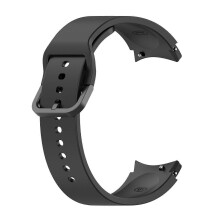 (Black) Silicone Strap For Samsung Galaxy Watch 6 / 6 Classic