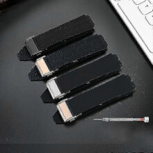 (24mm-17mm, black A SK) Replacement Band compatible with Hublot Big Bang Watch, Silicone Rubber 25*19mm Waterproof Strap