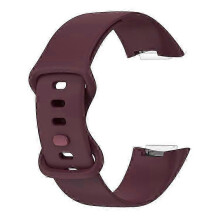 (Khaki) Soft Silicone Watch Band Solid Color Adjustable Bracelet Strap Replacement Compatible For Fitbit Charge 5