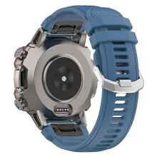 (Blue) A2029 Quick Release Watch Strap Compatible For Huami Amazfit Falcon , 22mm Soft Silicone Replacement Watch Band