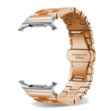 (Rose Gold) For Samsung Galaxy Watch Ultra (2025) 47mm/ Watch Ultra 47mm Replacement Strap H Type Metal Watch Band
