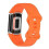 (Orange) Soft Silicone Watch Band Solid Color Adjustable Bracelet Strap Replacement Compatible For Fitbit Charge 5 2