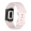(Pink) Soft Silicone Watch Band Solid Color Adjustable Bracelet Strap Replacement Compatible For Fitbit Charge 5 3