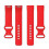 (Red) Soft Silicone Watch Band Solid Color Adjustable Bracelet Strap Replacement Compatible For Fitbit Charge 5 5