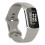 (Grey) Soft Silicone Watch Band Solid Color Adjustable Bracelet Strap Replacement Compatible For Fitbit Charge 5 2