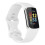 (White) Soft Silicone Watch Band Solid Color Adjustable Bracelet Strap Replacement Compatible For Fitbit Charge 5 2