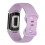 (LightPurple) Soft Silicone Watch Band Solid Color Adjustable Bracelet Strap Replacement Compatible For Fitbit Charge 5 3