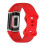 (Red) Soft Silicone Watch Band Solid Color Adjustable Bracelet Strap Replacement Compatible For Fitbit Charge 5 2