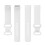 (White) Soft Silicone Watch Band Solid Color Adjustable Bracelet Strap Replacement Compatible For Fitbit Charge 5 5