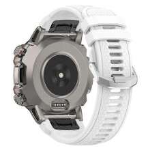 (White) A2029 Quick Release Watch Strap Compatible For Huami Amazfit Falcon , 22mm Soft Silicone Replacement Watch Band