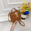 (Brown) Small fragrant rhombus cosmetic bag 1