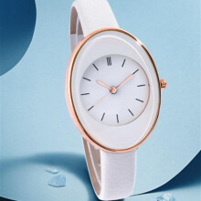 (Matches the image) Women's Watch Simple Elegant Belt Quartz Wristwatch Casual Business Waterproof Lady Watch White