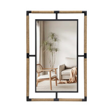 ARTLOGE Rustic Wall Mirror, 60x90cm Hanging Mirror