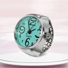 (Blue, pack-3) Hip Hop Cool Finger Watch Ring Couple Fashion Vintage Punk Elastic Stretchy Quartz Watch for Men Women Creative Gift