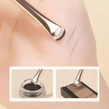 (Wie abgebildet, 1PCS) Crescent Eyeliner Brush, Half Moon Blade Fine Tip Makeup Tool for Precision Winged Liner, 1 Pack