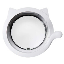 Cat Door, Quiet Pet Doors, Cat Flap, Rotating 4Way Cat Door for Indoor and Outdoor Doors, Suitable for Windows and Walls, White White S