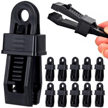 30 Pcs Tarp Clips, Tarp Clamps Lock Grip for Cover Awnings, Outdoor (Black30PCS)