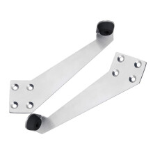 Over Head Door Stopper 90 Degree Stainless Steel Door Stopper with Buffer Rubber Stopper for Entrance Door or Swing Door (Left Right)