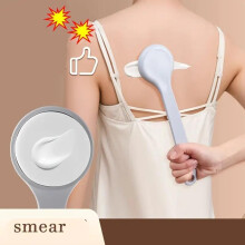 (Grau, 1PCS) Long Handle Lotion Applicator Body Brush Exfoliating Massage Sponge Back Leg Skincare Tool
