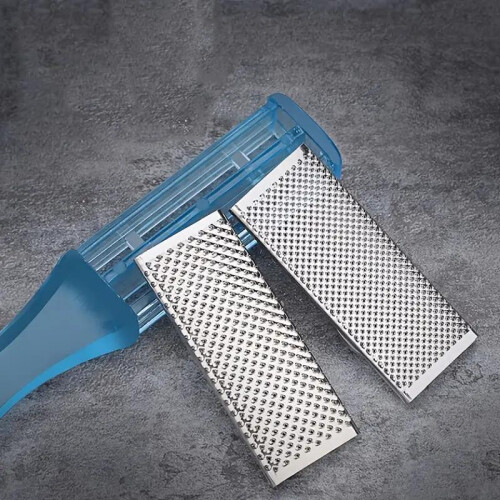 (Weiß, pack-3) Double-Sided Foot Rasp Callus Remover Portable Pedicure Tool Plastic 2