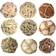 Small Pet Chew Balls 9-Pack – Dental Health Chew Toys for Rabbits, Hamsters & Parrots