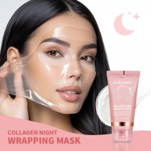 (Wie abgebildet, 1PCS) Collagen Overnight Wrapping Peel Off Face Mask 75ml Korean Night Moisturizing Sleep Mask