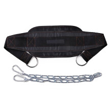 Dip Belt with Chain Weight Belt Weighted Pull Up Belt Weight Belt for Dip Sports Fitness Weight Lifting Accessories Weight Lifting Belt black
