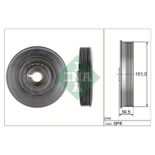 Ina Crankshaft Pulley (tvd) For Dacia Dokker 2012-2021 1.5d 544009010