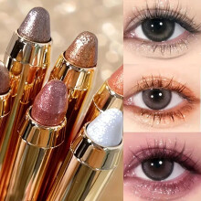 (Wie abgebildet, #04) 2-in-1 Double Pearl Shimmer Eyeshadow Stick Waterproof Glitter Matte Nude Eye Liner Pencil Silk Worm Cosmetic