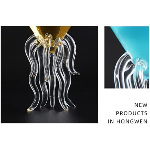 Octopus Cocktail Glass, Transparent, Set of 2