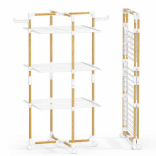 VOUNOT 3-Tier Foldable Clothes Airer 99x69x135.5 cm Drying Rack, White