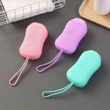 (Grün, 1PCS) Silicone Body Scrubber 4 Pack, Dual-Sided Exfoliating Bath Brush, Massage Shower Scrubber for Men Women
