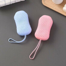 (Violett, 1PCS) Silicone Body Scrubber 4 Pack, Dual-Sided Exfoliating Bath Brush, Massage Shower Scrubber for Men Women