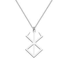 Viking Jewelry Berserk Rune Stainless Steel Amulet Talisman Shield Pendant Necklace Stainless Steel
