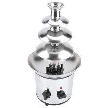 Chocolate Fondue Fountain Maker 4 Tier Stainless Steel Electric Chocolate Melting Machine for Shopping Mall Hotel UK Plug 220V 37.1 x 22.1 x 42.9 cm