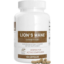 Lion's Mane Mushroom Extract Capsules 120 Count High Potency Powder for Brain Gut Health Immune Support Non-GMO Supplement