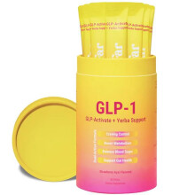 GLP-1 Powder Mix Drink with Yerba Mate 5-HTP Berberine Strawberry Metabolism Support 30 Servings