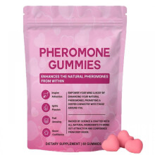 PHEROMONE GUMMIES Private Label Custom Formula Adult Mood Enhancer Mixed Berry Flavor 60 Count