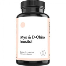 Inositol Complex Capsules Myo & D-Chiro Inositol 40:1 Ratio Pink White 120 Count