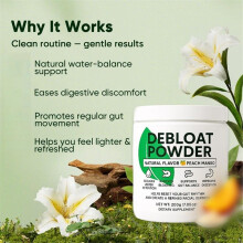 Debloat Powder Body Care Exfoliator for Women & Men Gentle Daily Moisturizing Body Scrub 200g