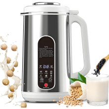 Automatic Nut Milk Maker, 1.2L Soy Milk Machine, Stainless Steel with LED Display