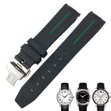 Gummy watch strap for Tissot 1853 LeLocle PRC200 Rolex Submariner Hamilton Omega watch band, 19mm / 20mm, 19mm, Agate