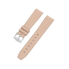 Waterproof Rubber Strap for Rolex Watches 20mm with Folding Clasp, Compatible with Omega Watch Bands, Brown and White Design