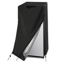 (Black, 21*21*37“(53*53*94cm)) Outdoor Upright Fridge Cover Oxford Waterproof Dustproof Stand-up Freezer Cover