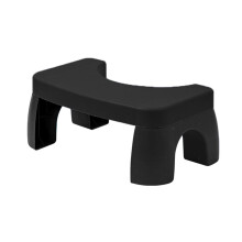 Adult Toilet Stool with NonSlip Feet, Poop Stool, Removable and Stackable (Black)